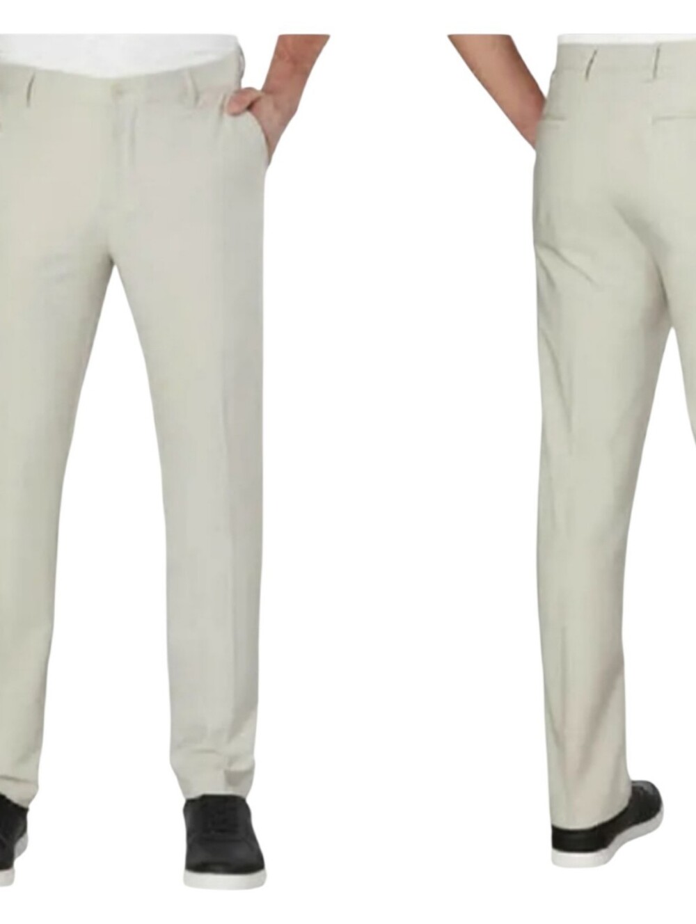 Greg Norman Men's Cream NWT performance pants sz 32 Neutral Officewear Business
